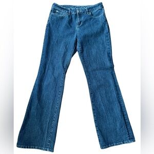 Womens Dark Blue Flare Jeans - Classic Wide Leg Denim